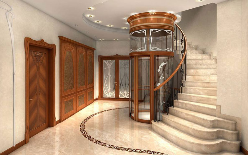 کابین بالابر چوبی
