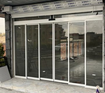 درب تلسکوپی اتوماتیک شیشه ای اتوسازه